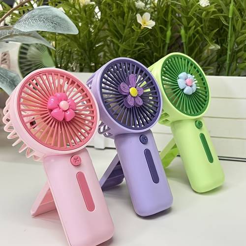 handheld personal fan colors pink purple gift for girlfriend mother parents must have for outdoor and home use