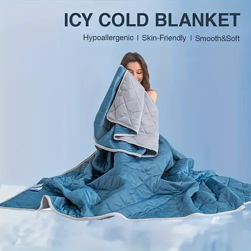 1pc cooling blanket for hot sleepers ultra soft breathable heat absorbent summer throw large size for warm weather bedroom smooth texture breathable polyester blanket for bed