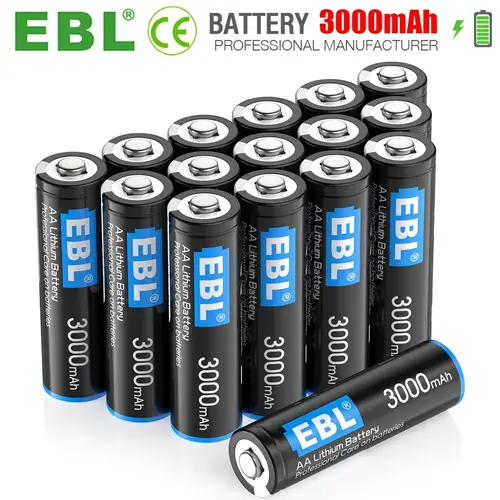 12pcs ebl aa lithium batteries 3000mah 1 5v voltage leak proof long lasting non rechargeable for systems flashlights professional manufacturer battery 4 8 16 20pcs