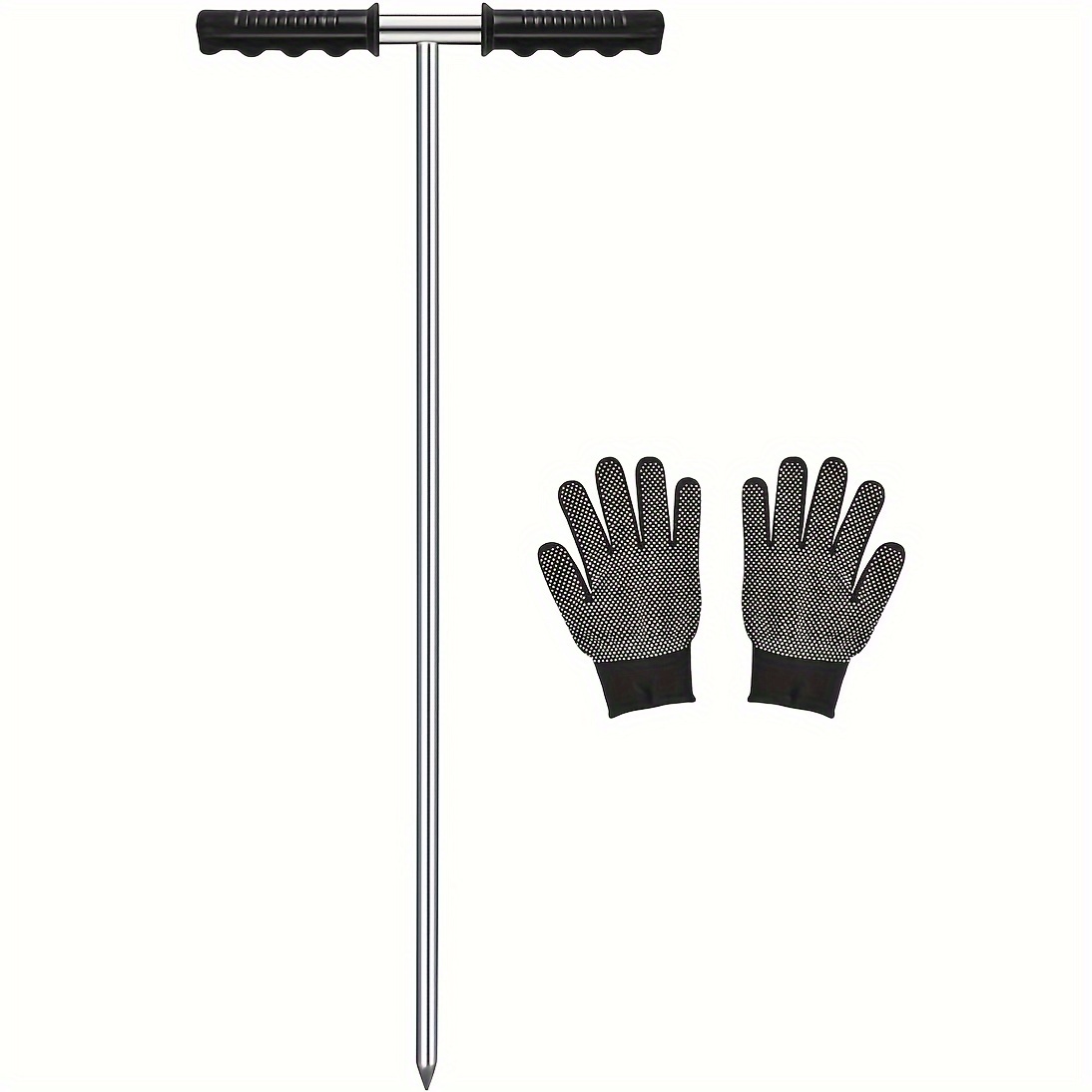 

Stainless Steel Soil Probe Rod, 32-48 Inch Adjustable Ground Rod Tool With T-handle For Septic Tanks, Underground Pipes, , Graves And Runs