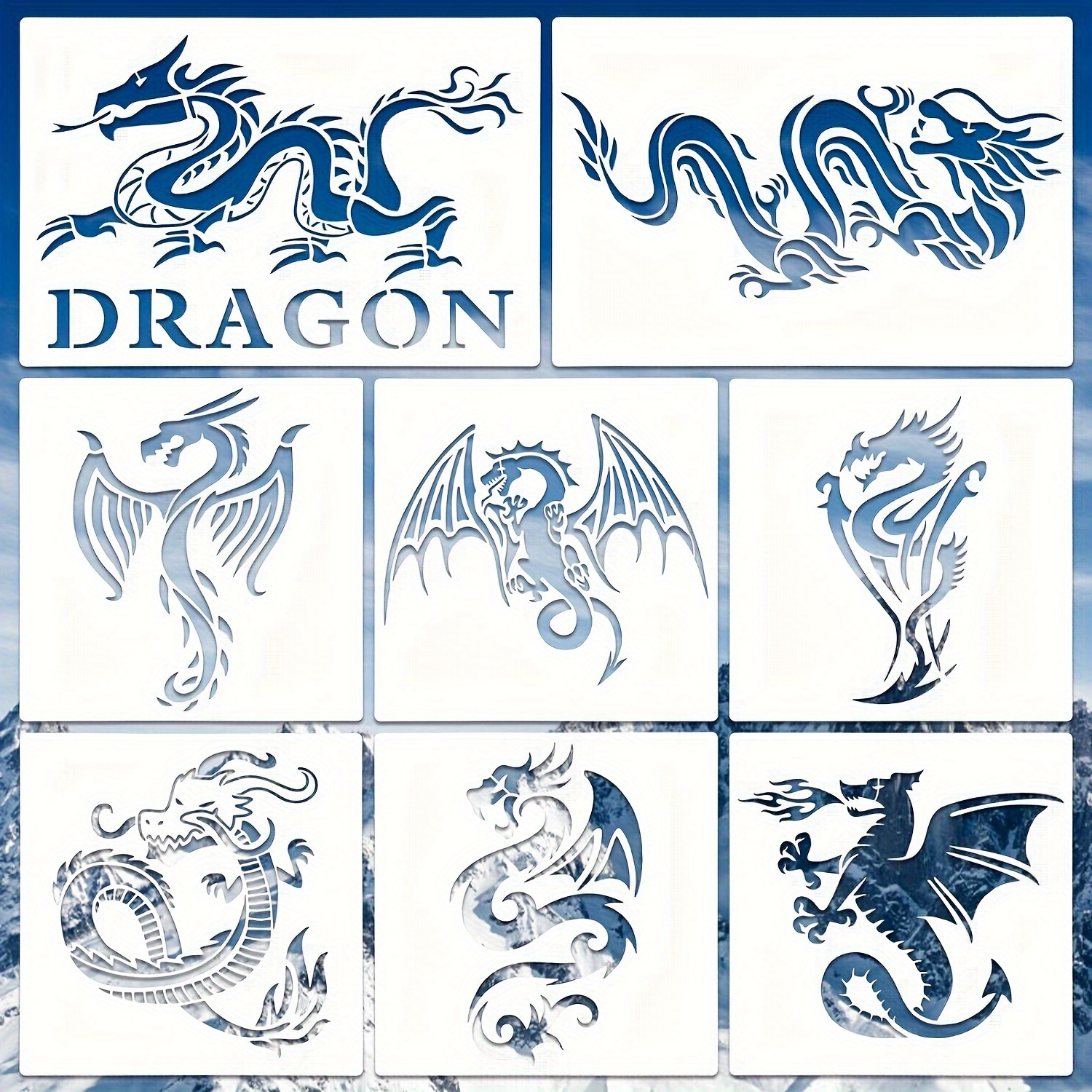 Dragon Stencils Spray Paint Stencil Plastic Reusable - Temu