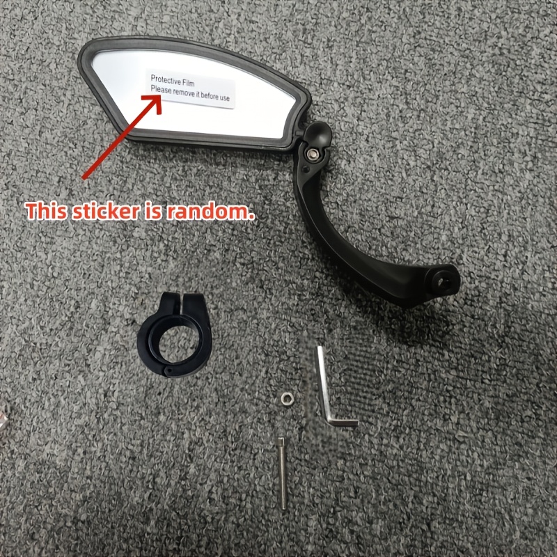 TEMU 1pc - Bicycle Mirror, Available In , Single Bicycle Mirror. The Sticker On Is Random