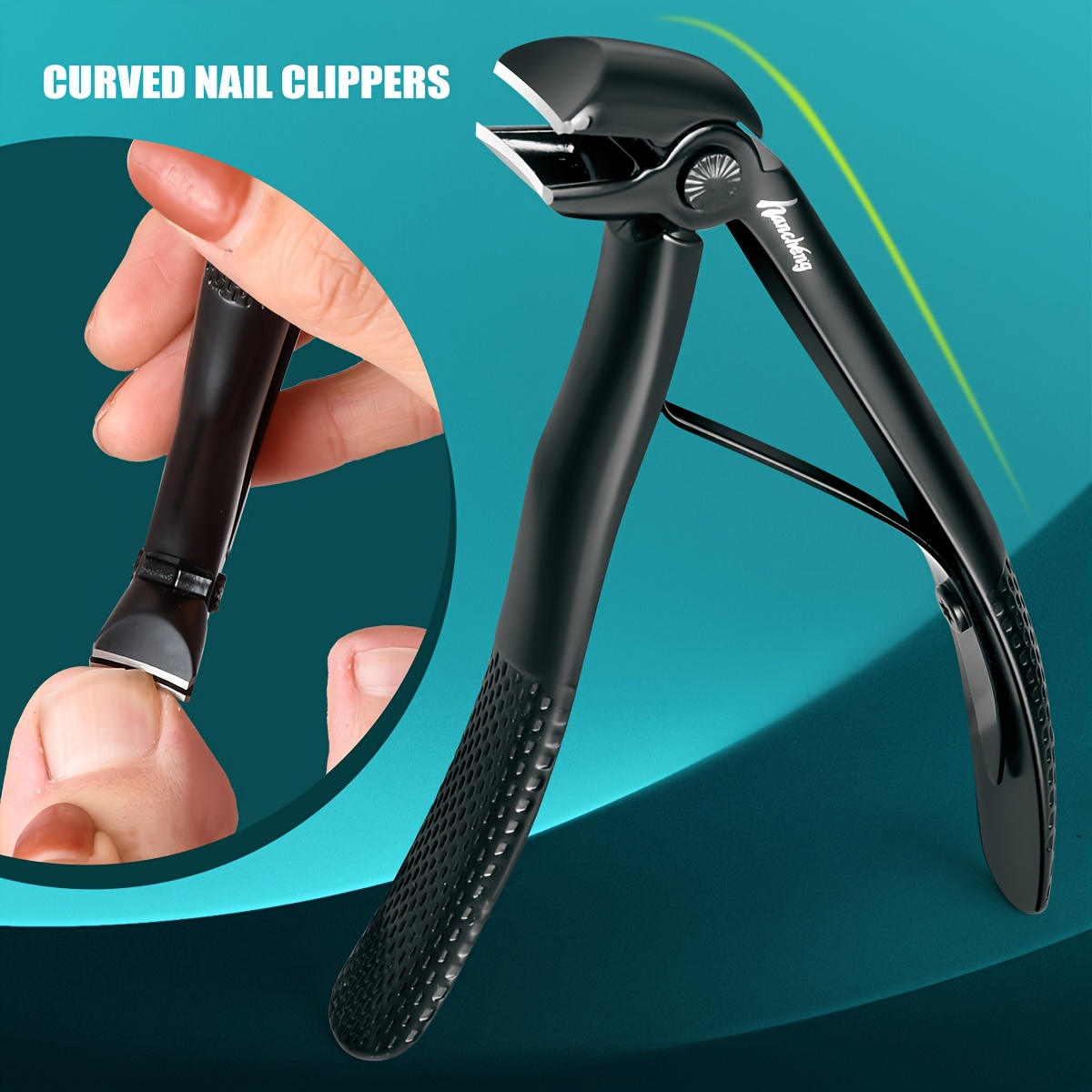 TEMU Thick Nail Clippers, Beveled Toe Nail Clippers For Thick Nails In Elderly People, Wide Mouth Opening Toenail Clippers, Heavy Duty Nail Clippers