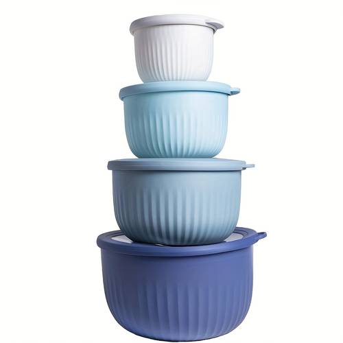 item picture prep bowls with lids deep nesting plastic small mixing bowl set with lids 8pcs set deep bowls blue blue green black