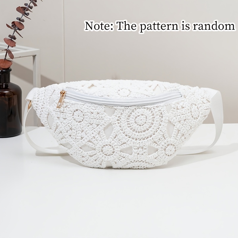 TEMU Marsupio da donna elegante intrecciato, borsa da donna beige per pendolari, borsa da minimalista personalizzata per telefono, marsupio da donna