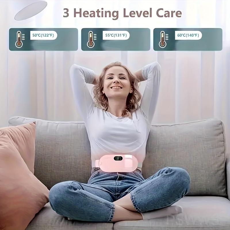 USB Charging Portable Menstrual Heating Pad, Abdominal and Waist Heating Massage Belt for Warmth, Electric Heated Waistband