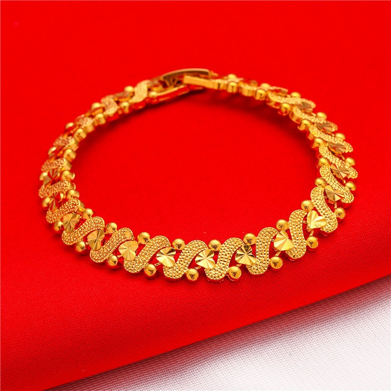 E-shop Neues europäisches amerikanisches grenzüberschreitendes Damenarmband mit goldenem S-förmigem Verschluss, ein zeitloser geeignet für Hochzeiten,