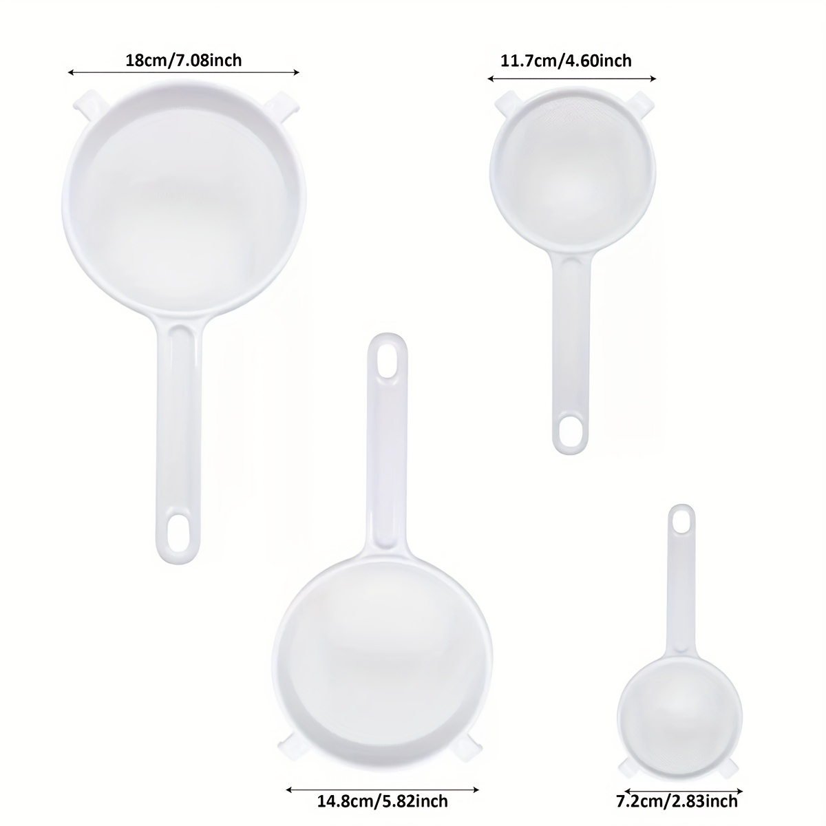 Pp Four-piece Food-grade Baking Strainer Kitchen Funnel Juice Soy Milk Colander Flour Sifting Tool Kitchen Gadgets