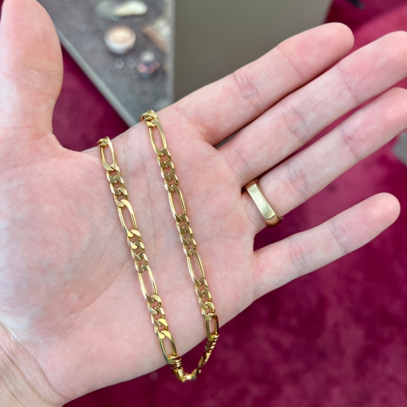 Unisex Punk Style 316 Stainless Steel Figaro Chain Necklace