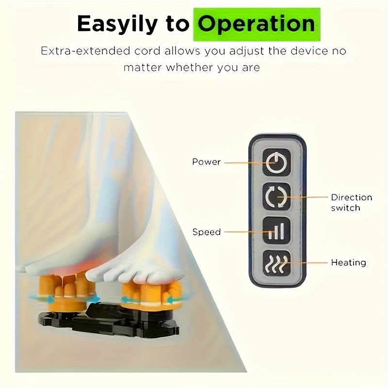 Foot Massager with Heat Function, Suitable for Legs, Feet, And Arms, Providing Deep Kneading And Compression - Perfect for Home Or Office Use.Black Friday Discount Promotion, An Ideal Valentine's Day And Gift for Birthday, Christmas Or Festival