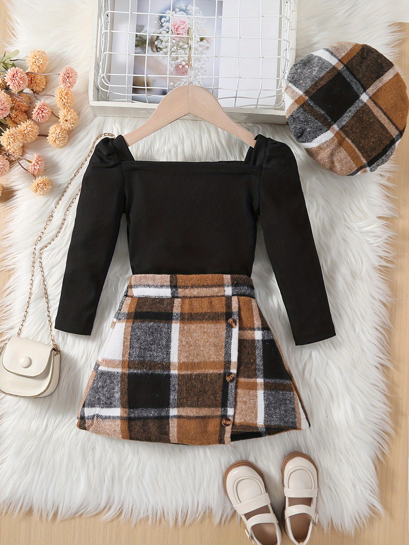 ensemble adorable filles jeunes 3pcs: haut à Temu Switzerland