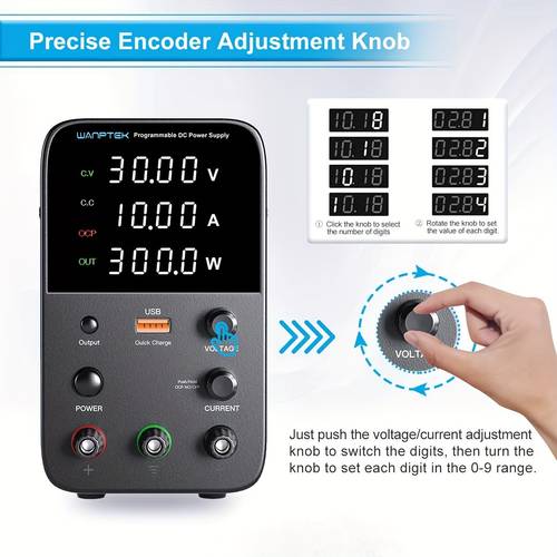 power supply variable 30v 10a bench power supply with output switch short circuit alarm adjustable switching regulated power supply with 4 display usb interface
