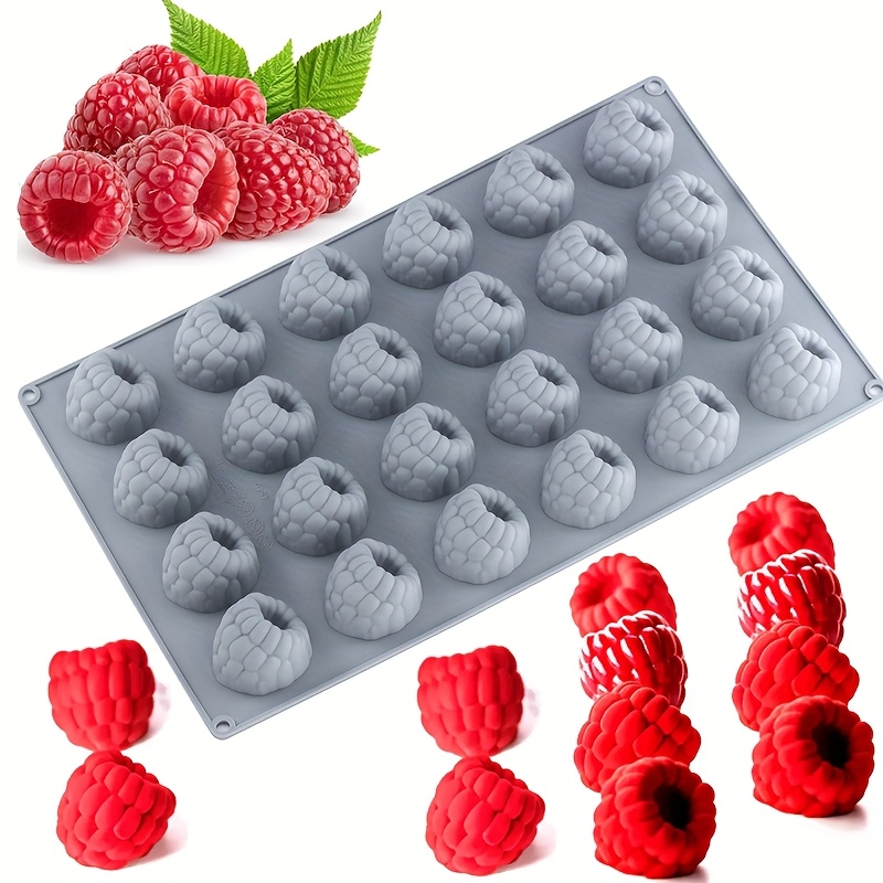 Image of 1pc Raspberry/cherry/ Silicone Baking Mold With Central Pit Cutouts - - Fruit Cake & Tart Maker For Homemade Pastries, Mousse Desserts, Party Desserts (for Raspberry, Cherry, )