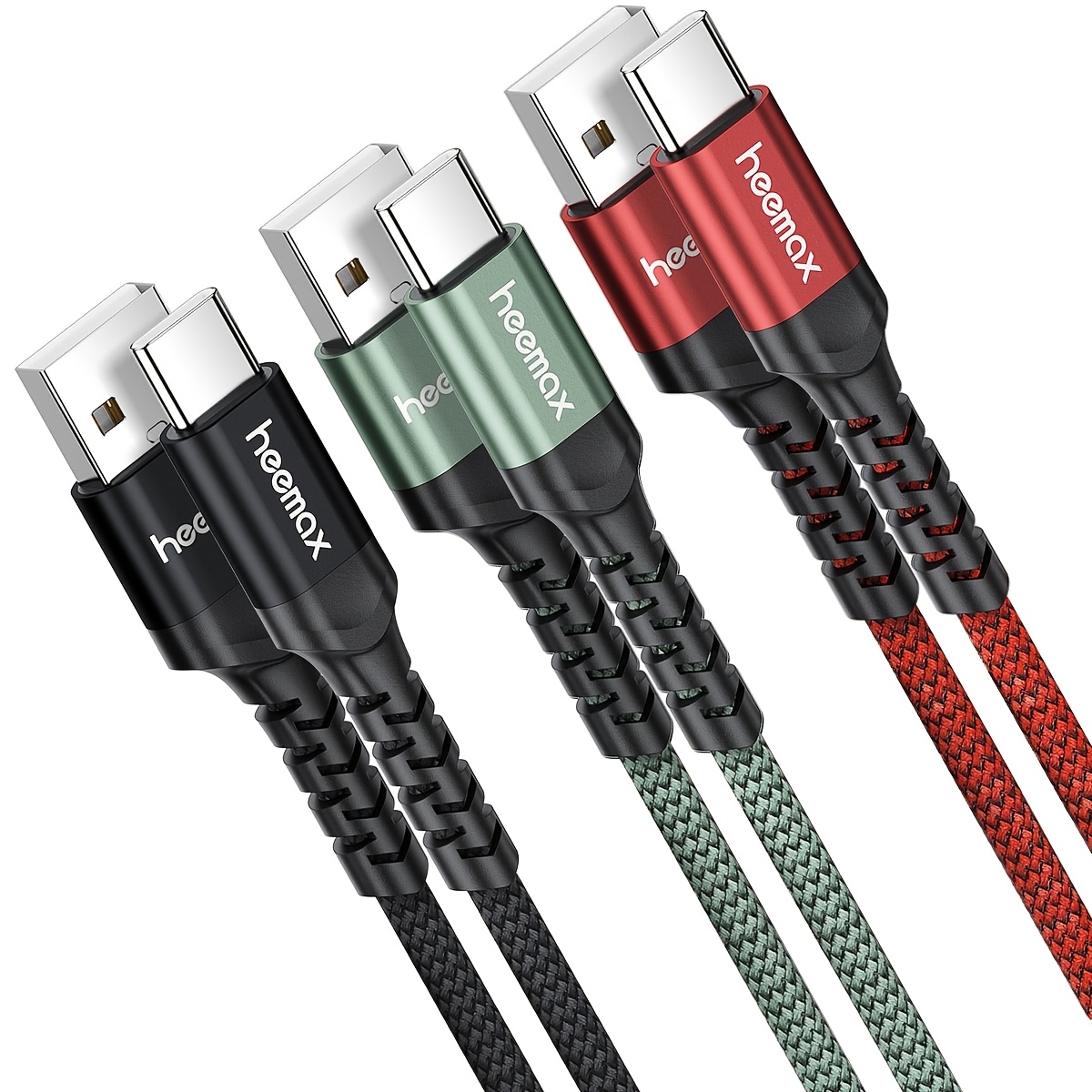 

Heemax Braided Usb-c Cable, 3.1a Fast Charging, Compatible With /15/pro/plus/max/samsung, /phone/pad/laptop, Nylon Flat Male To Male, 20-30w Power, Usb Type-c Charger Cord