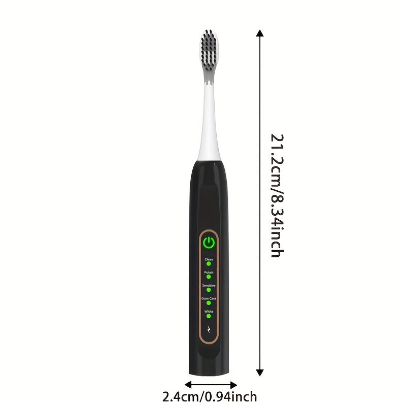 TEMU Smart Electric Toothbrush With 9 - Effective Cleaning For Teeth And Gums, Usb Rechargeable With Replaceable Brush Heads, Suitable For Adults, In , Perfect Gift