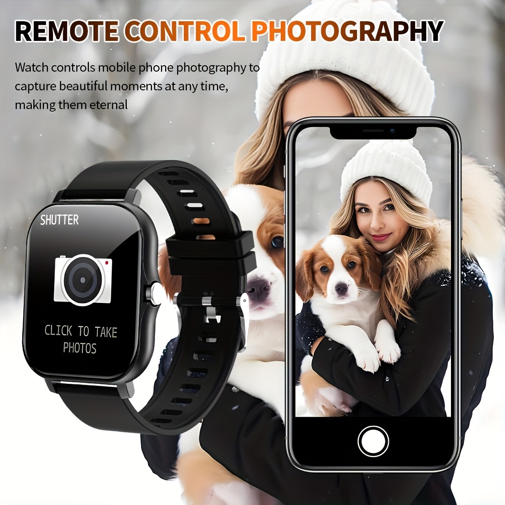 Hot 2024 new best-selling 1.83-inch full screen touch, Men's and Women's sports fashion smartwatch, dial/answer calls, step count, sports mode, distance tracking, call information prompt multifunctional smartwatch, suitable for iPhone and Android smartphones