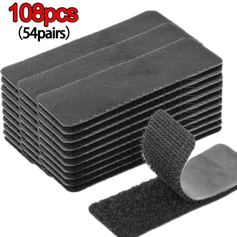 TEMU 108 pièces de bandes auto-adhésives résistantes, patchs de support adhésifs puissants, adhésifs double face, ruban adhésif, convient pour une