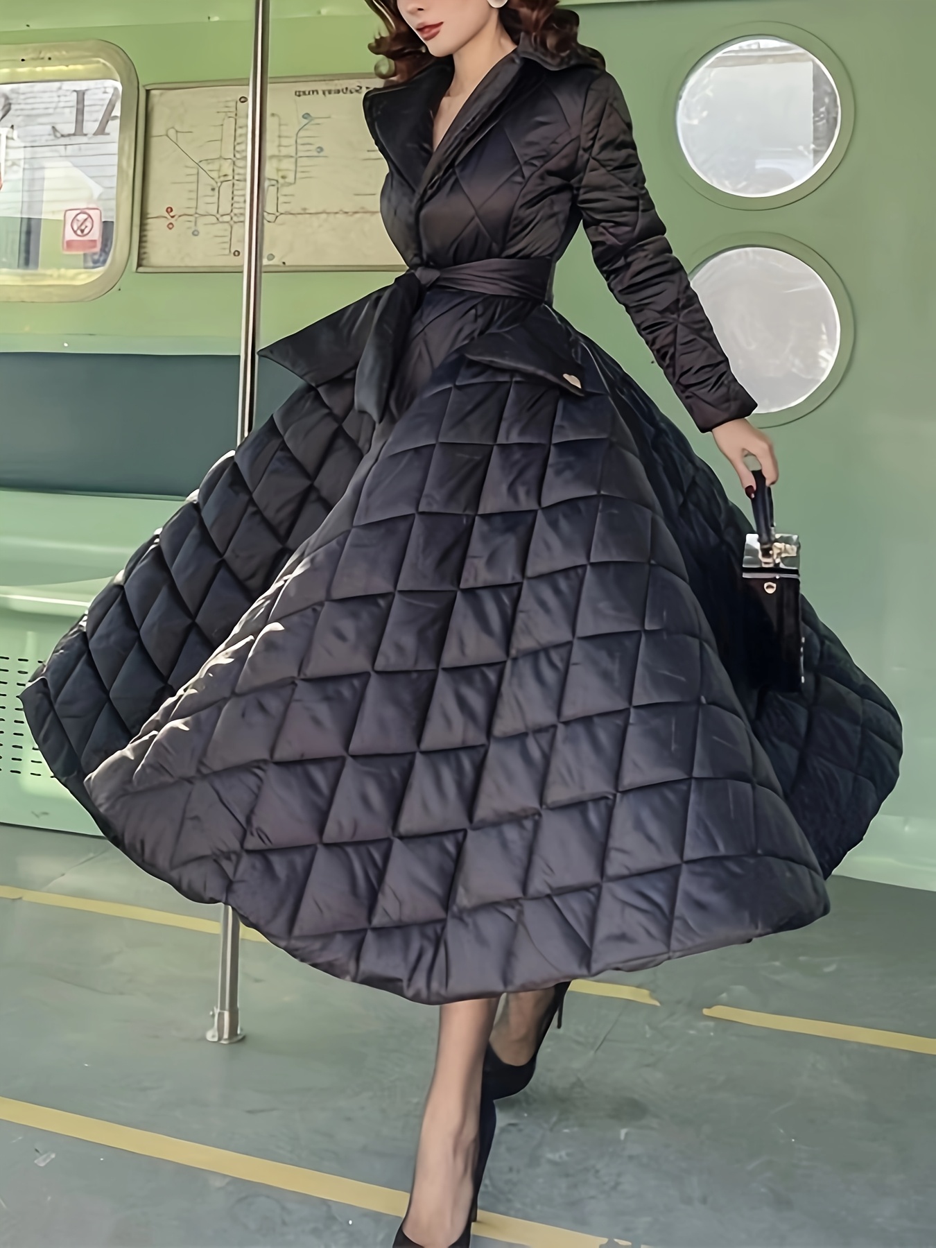 womens long dress padded coat women's clothing - Temu Saudi Arabia