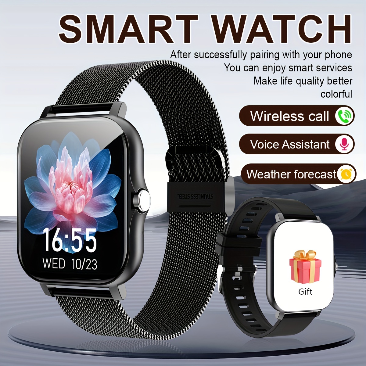 

New 2024 Hot 1.83 Hd Full Touch, Men And , /answer Calls, - , Information, Long Sitting Alarm, - , Suitable For For Iphone Smartphones