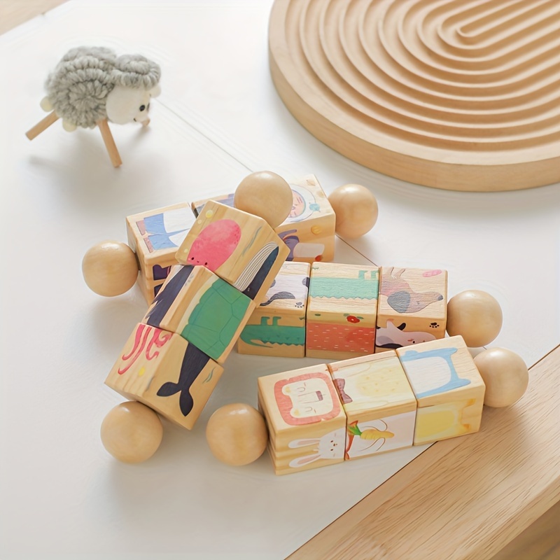 wooden animal shape matching rotating puzzle toy educational twist and turn playset bpa free non toxic for fine motor skills development with no batteries required for 0 3 years details 0