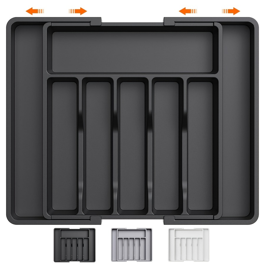 

Organisateur de Tiroir Silveryware 1pc, Plateau d'Ustensiles Extensible pour Cuisine, Porte-Couverts et Couverts BPA, Rangement en Plastique Ajustable pour Cuillères, et Couteaux, Grand