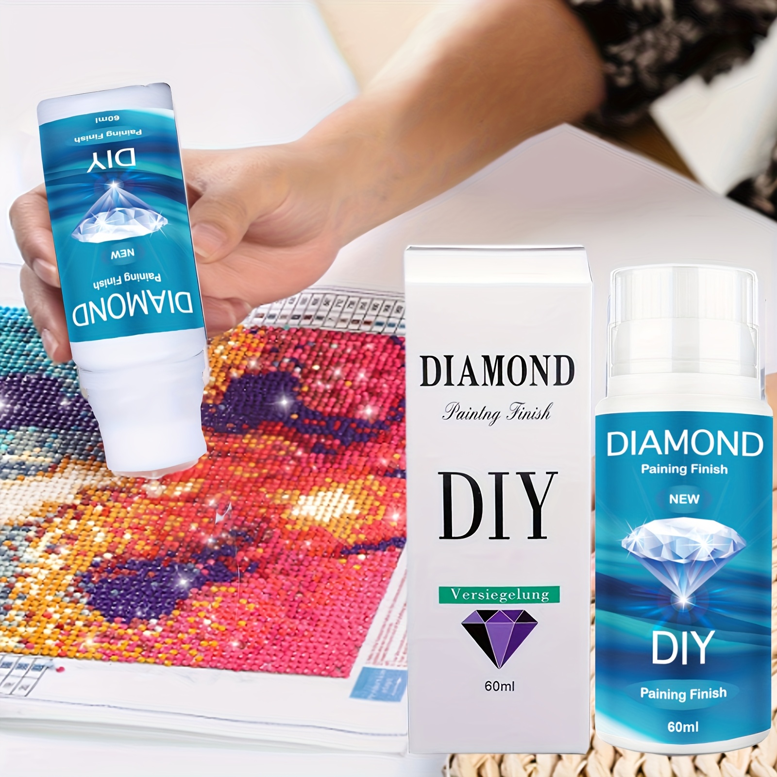 Colle Diamond Painting 240ml – Scellant Pour Puzzles Et Diamants – Lot De 2