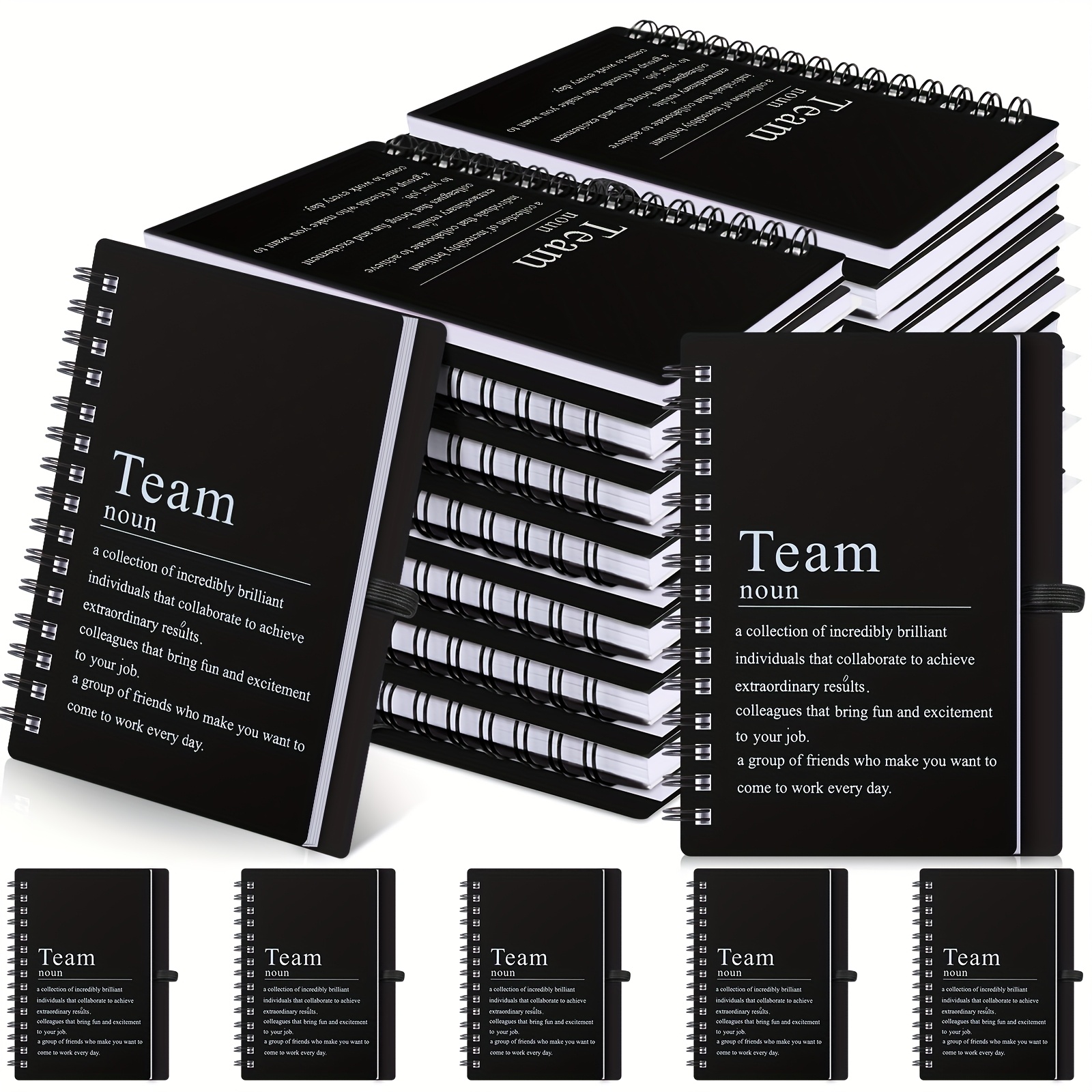 24 Pcs Team Appreciation Notebooks - Spiral Notepads With Sticky Notes For Employee & Coworker Gifts