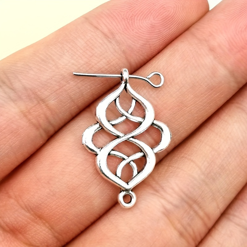 

15/30pcs Double Hole Chinese Knot Charm Connector Vintage Pendant Bohemian Style Fashion Pendant Female Diy Handmade Earrings Bracelet Necklace Accessories Handmade Ornaments Accessories