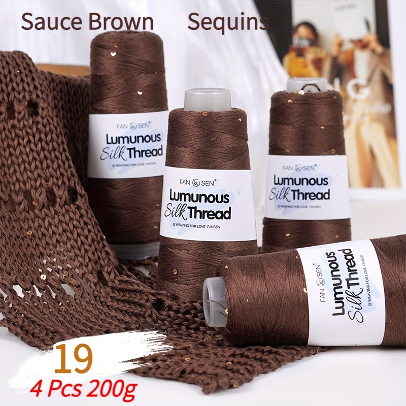 E-shop Pailletten Garn 200G Garn, 20 Farben Optional, Spitengarn, Geeignet zum Stricken von Pullovern, Strickjacken, Schals, Decken, Kissen,