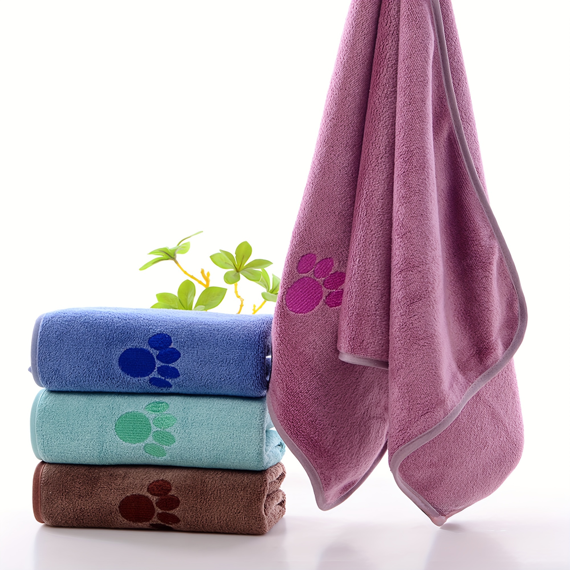 

Ultra-absorbent Microfiber Dog Towel - Quick Dry, Embroidered Pet Bath & Grooming Cloth For Dogs