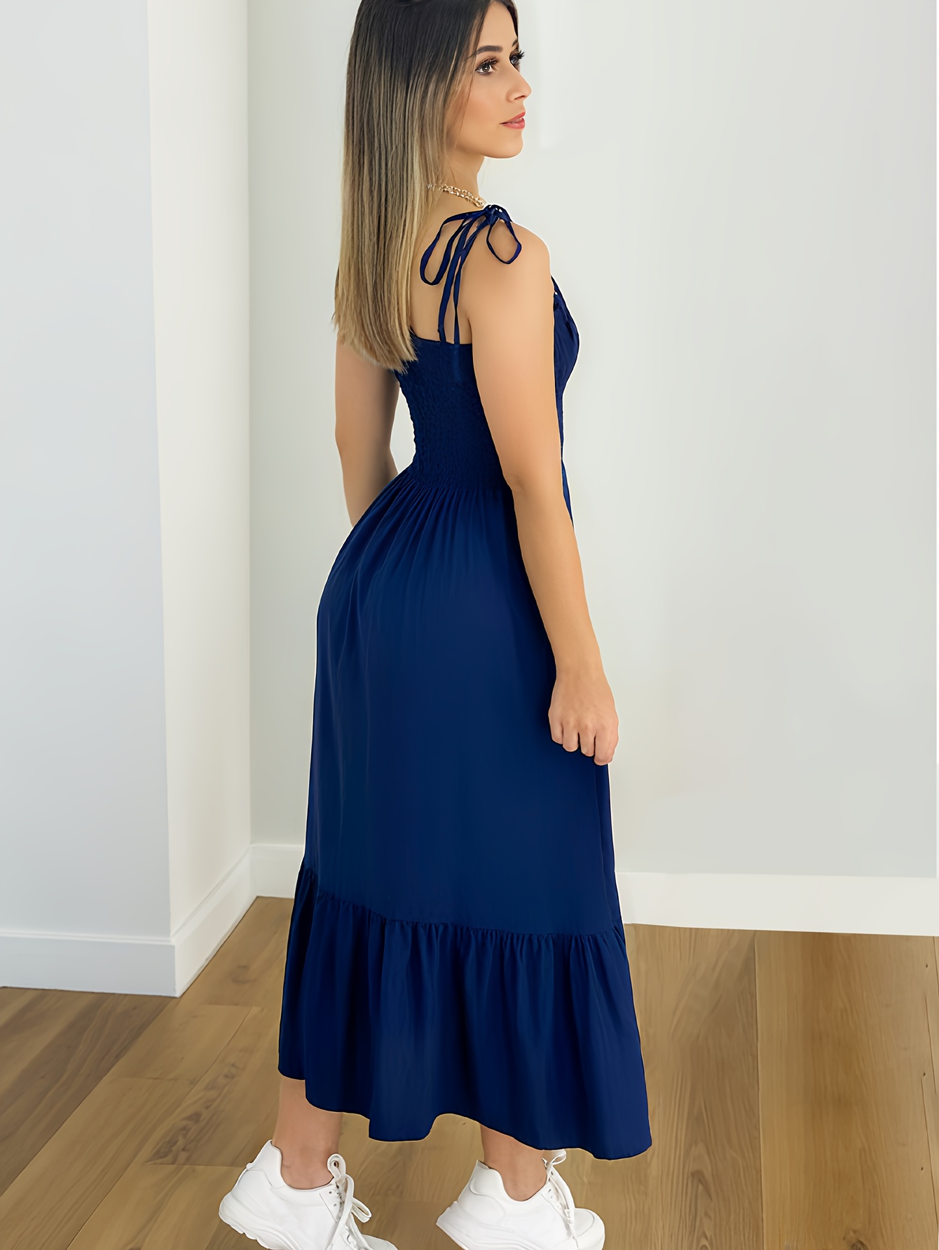 sleeveless strapless multi layered flared dress women's - Temu Kuwait