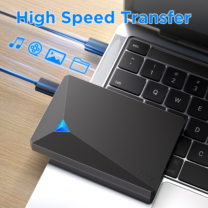 

1pc Eaget Portable External Hard Drive 250gb - Usb 3.0 Solid State & Mechanical Hard Drive For Laptop, Pc, Mac, Ps4, 1 - Data Transfer, File System, For Photos, Videos & Music Backup