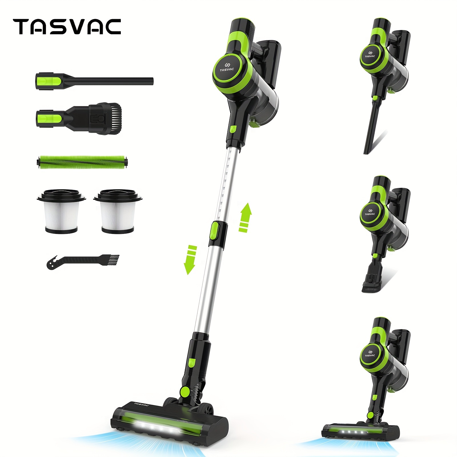 

Tasvac Cordless Vacuum Cleaner, 25kpa Powerful Cordless Vacuum 6-in-1, Battery Stick Vacuum 2200m-a-h Up To 45 Mins, Lightweight Handheld Vacuum Cleaner Carpet And Floor Pet Hair