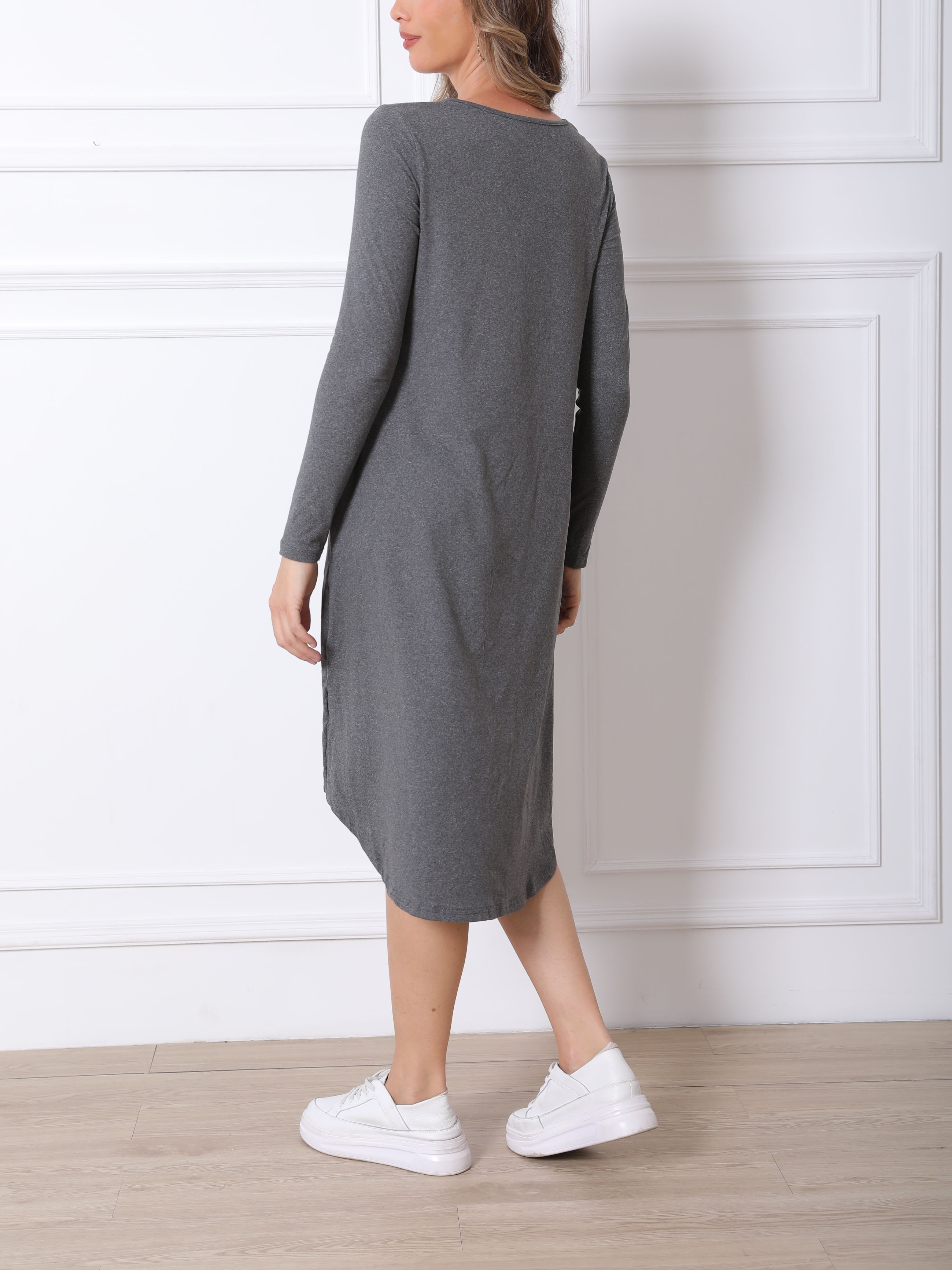 fitted lace wedding dress Loose Linen Dress with Pockets Maira main image 0
