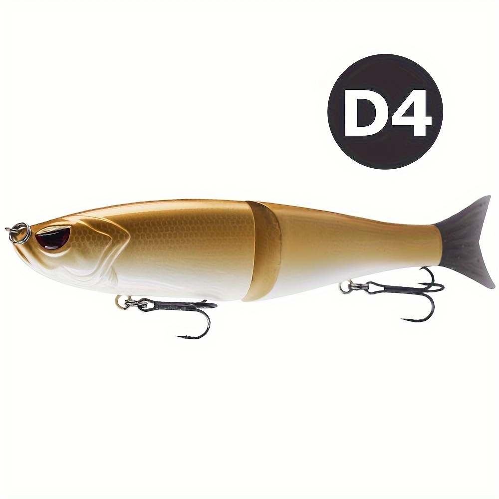 Large Lure Two-section Metal Bionic Bait Swimming Soft Tail Multi-section Fish