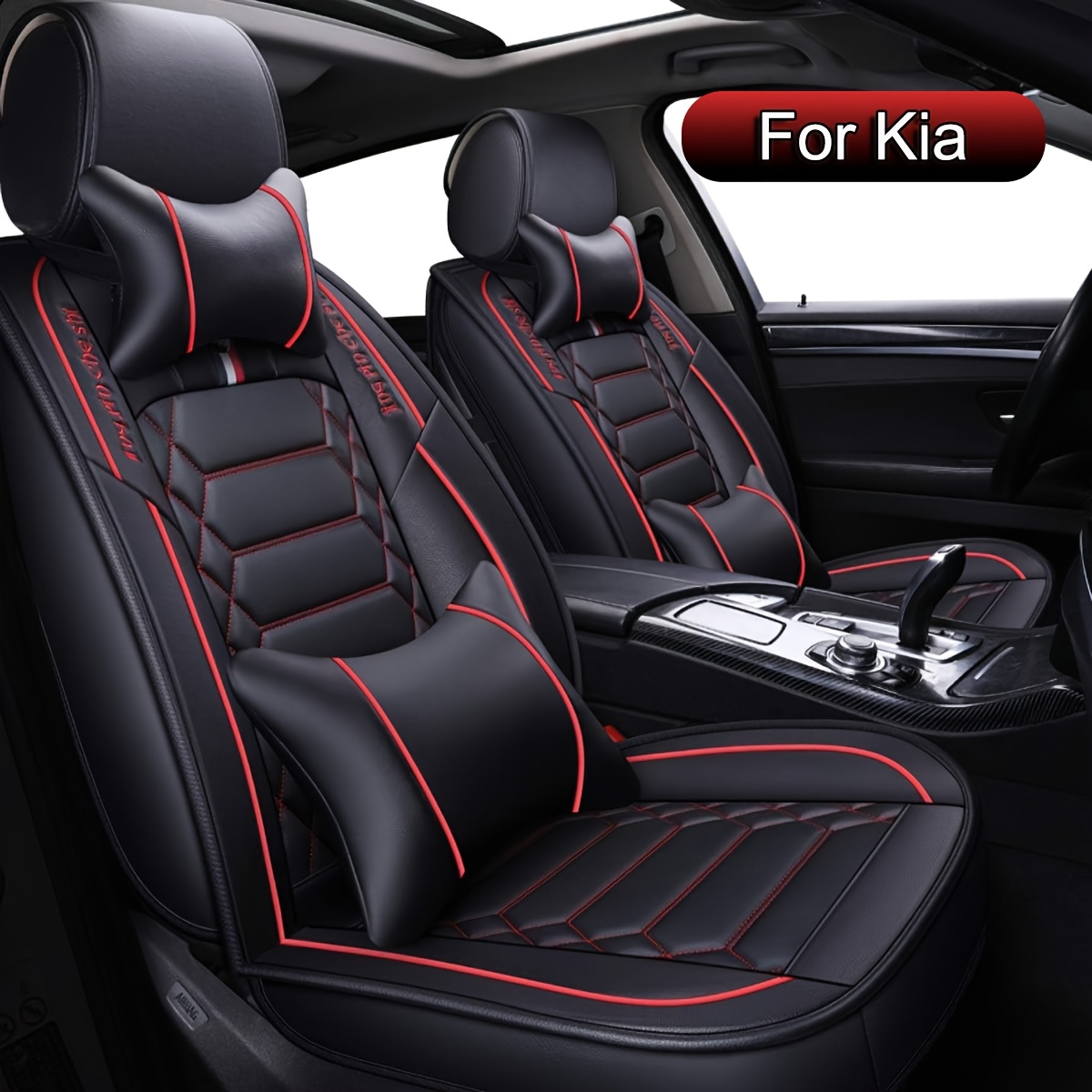 Car Seat Covers Full Set, Fit For , Ev5, Seltos, , , , , , , Universal Pu Leather Car Seat Protectors, Adjustable Vehicle Seat Covers With For