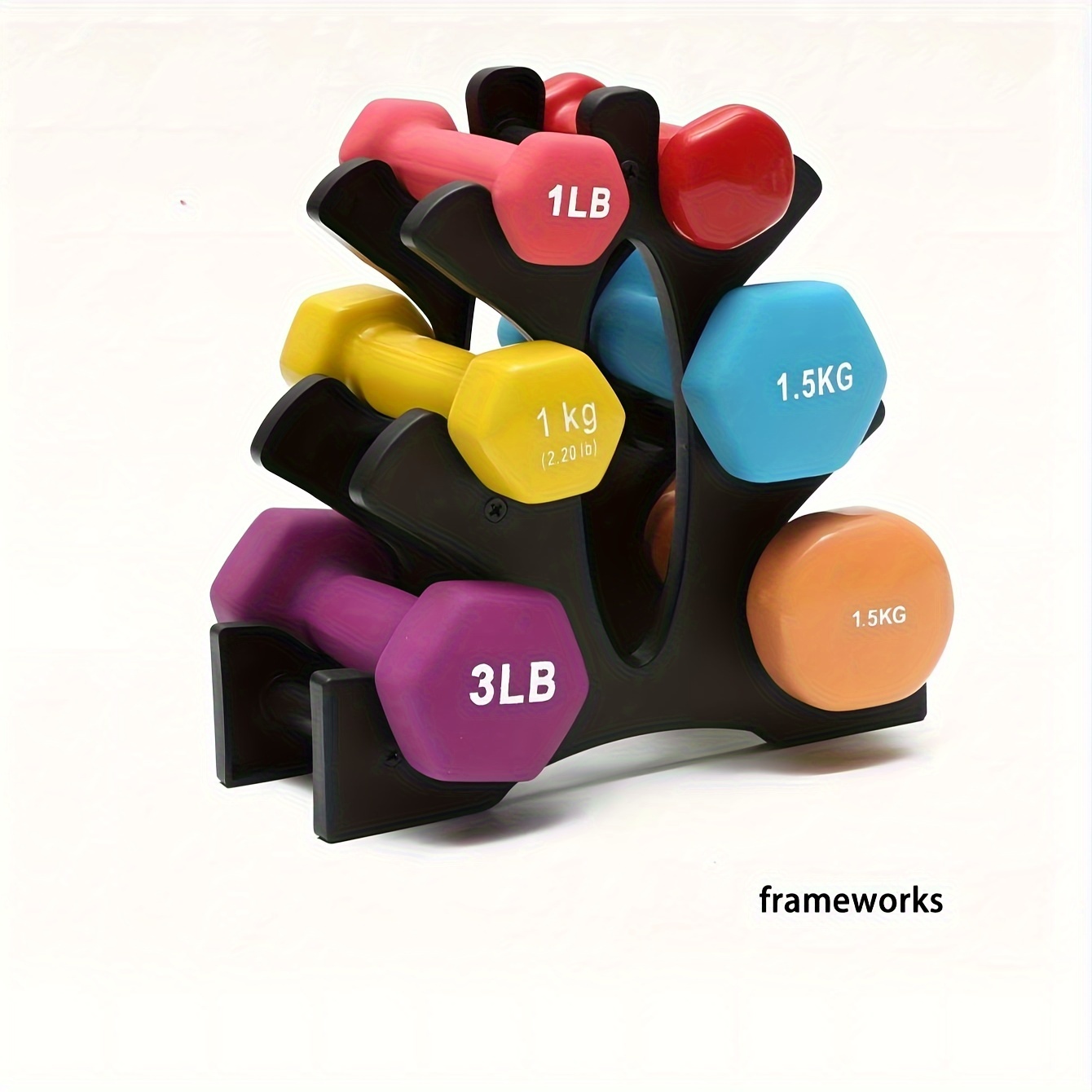 

1pc Fitness Small Dumbbells Storage Rack, 3 Layer Dumbbell Holder, Perfect For Home Fitness