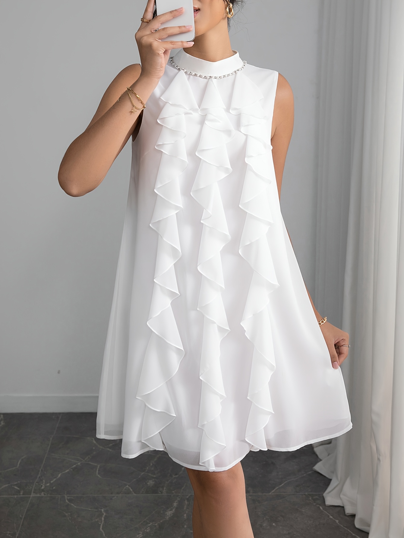 dresses white dress sold on Temu United States