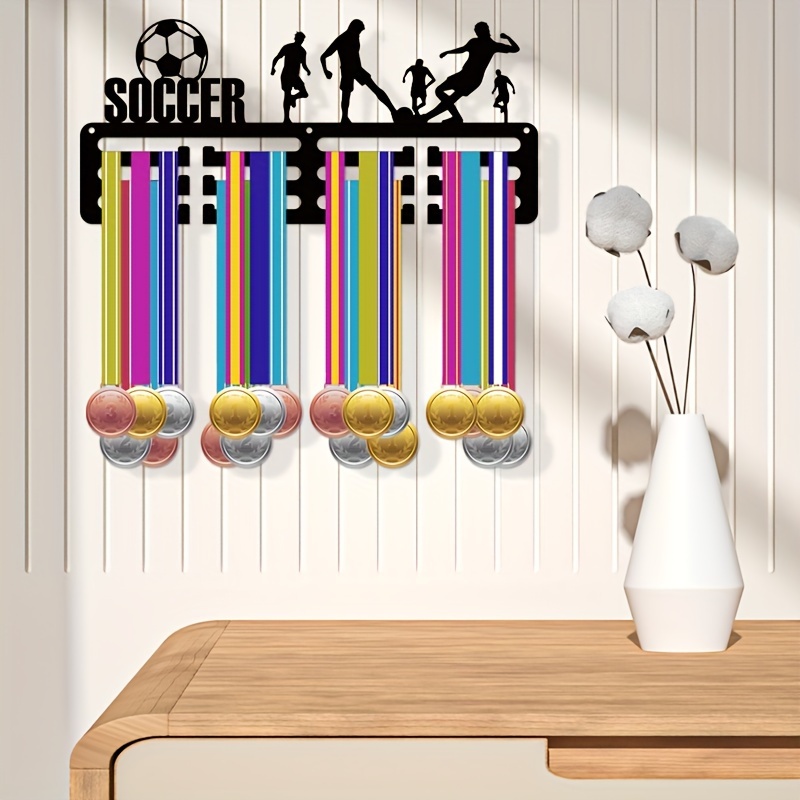 

1pc, Soccer Acrylic Medal Ornament Football Basketball Running Swimming Competitive Competition Medal Decoration Hook Creative Gift For Friends, Colleague, Classmates Birthday Gifts