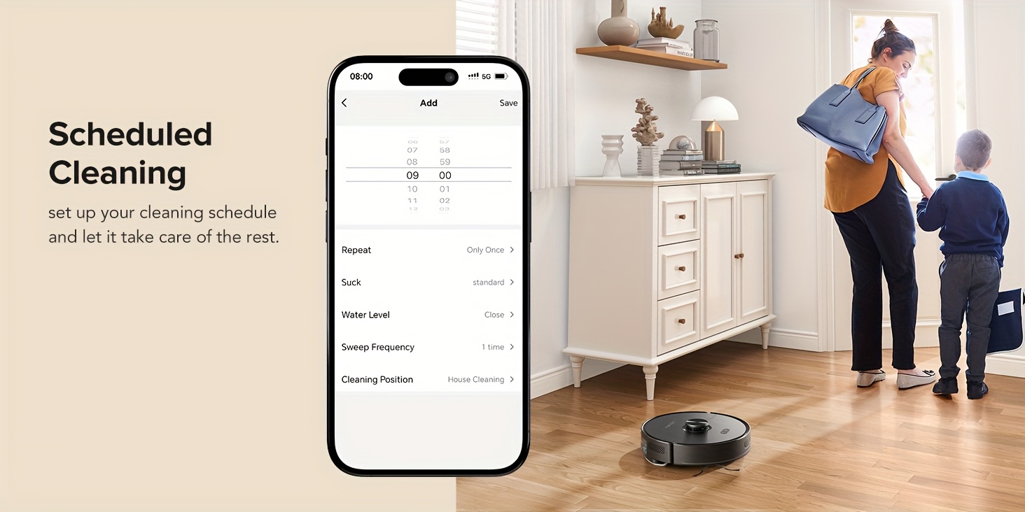 Die Lubluelu L15 MAX Saugroboter und Wischmopp ist eine verbesserte Version der L15 Plus, mit einer 3-in-1-Funktion zum Kehren, Saugen und Wischen. Sie wird mit einer selbstentleernden Station geliefert, die bis zu 3 Liter Fassungsvermögen für 70 Tage hat.