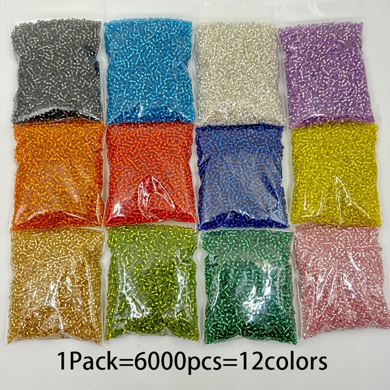 TEMU 6000 2mm Transparent Glass Seed Beads, Classification, For Jewelry, Bracelets, Necklaces, Earrings And Handmade Crafts, Perfect For Friendship