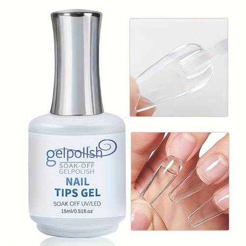 15ml solid nail nail tips gel for press on nails 8ml nail gel for nails super strong acrylic nail gel for manicure extension false nails long lasting requires a led lamp for use
