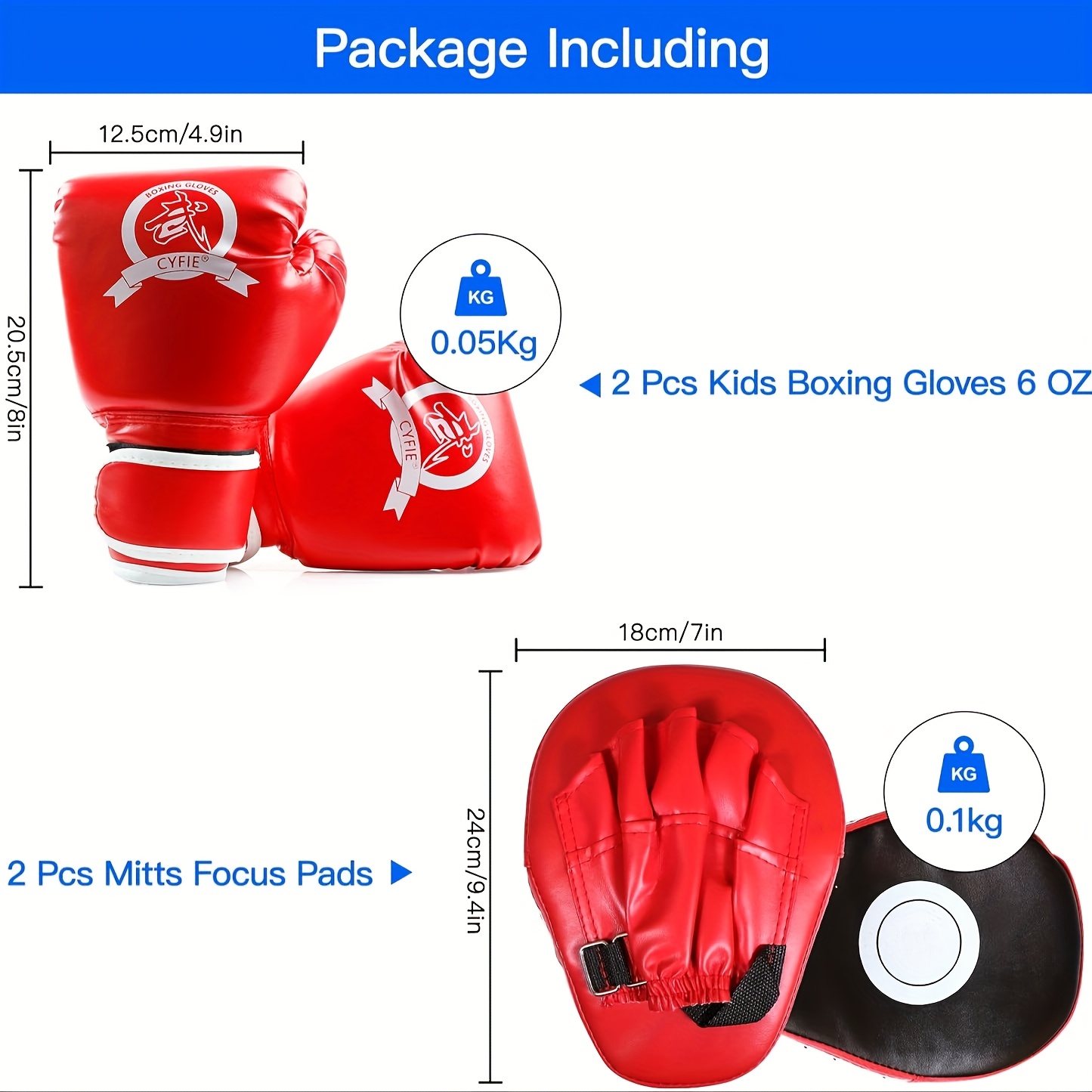2-in-1 Kickboxing Gloves And Punching Mitts Set For Kids - Sports Boxing Gloves And Pads For MMA, Karate, Muay Thai, Taekwondo Boxing Kit