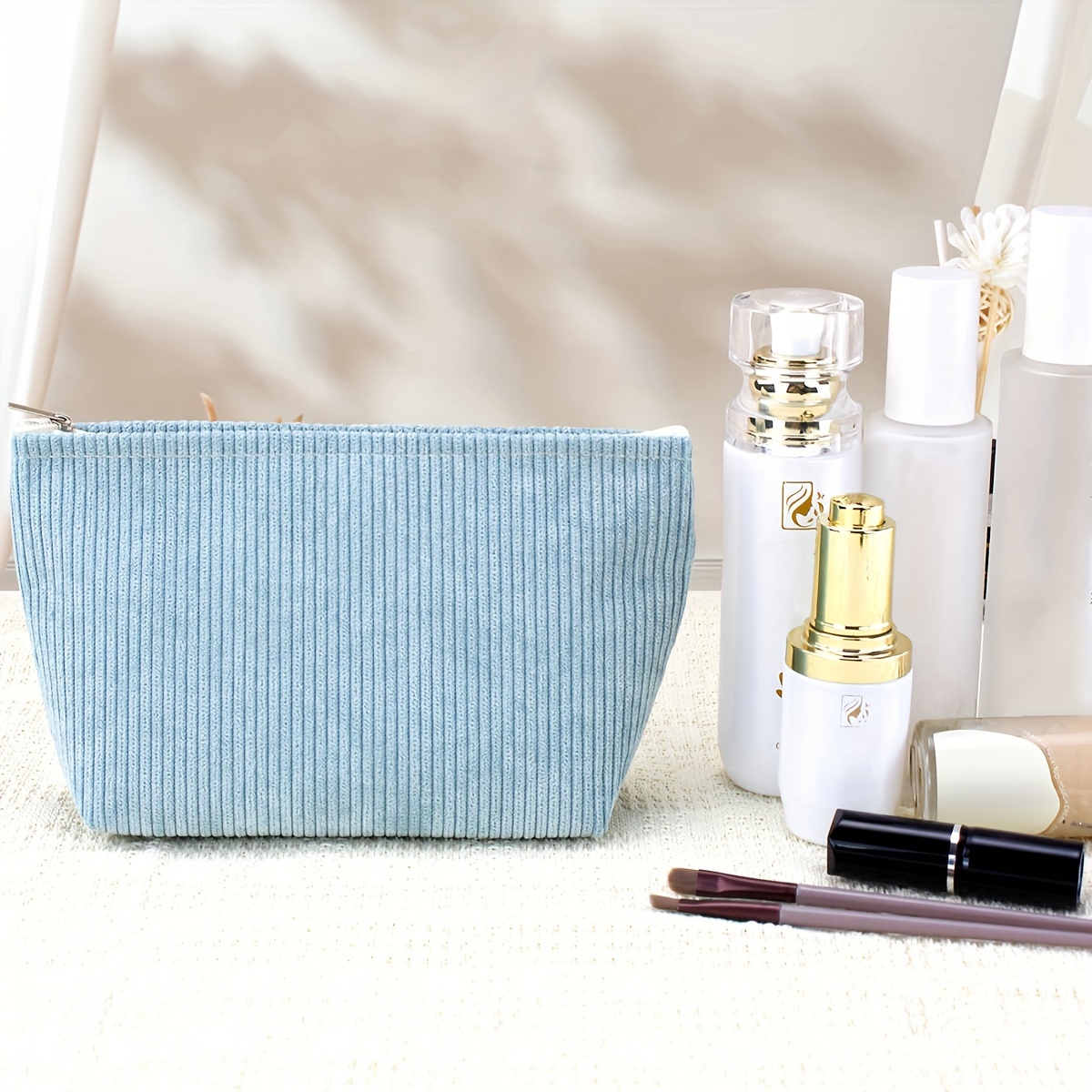 Easy And Stylish Corduroy Bag Makeup Bag Clutch Storage Bag