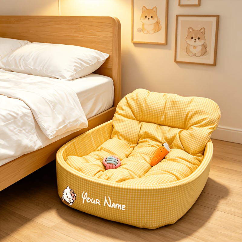 Pet Cat Bed, 1pc (Cat Bed And Cushion And Mesh) Customizable Your Pet'S Exclusive Small Nest, Suitable for Bedside Placement for Small Dogs And Cats, All-Season Fashion Universal Pet Bed, Multi-Scene Placement Comfortable Rebound