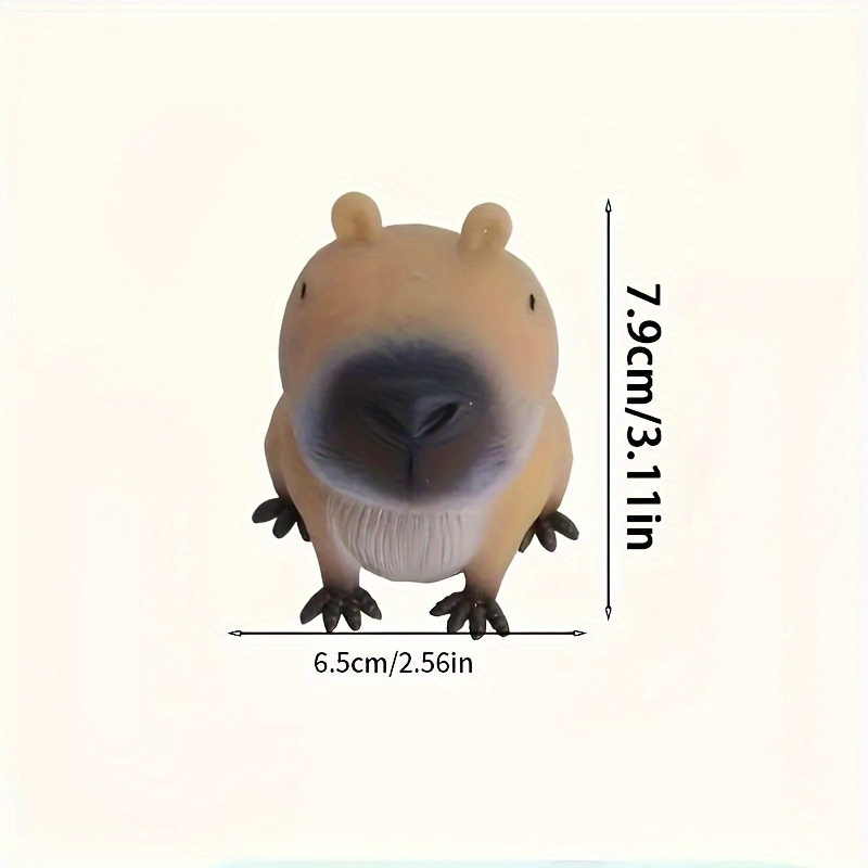 1pc   rubber capybara   toy quick rebound unique animal fidget toy   gift for young   details 4