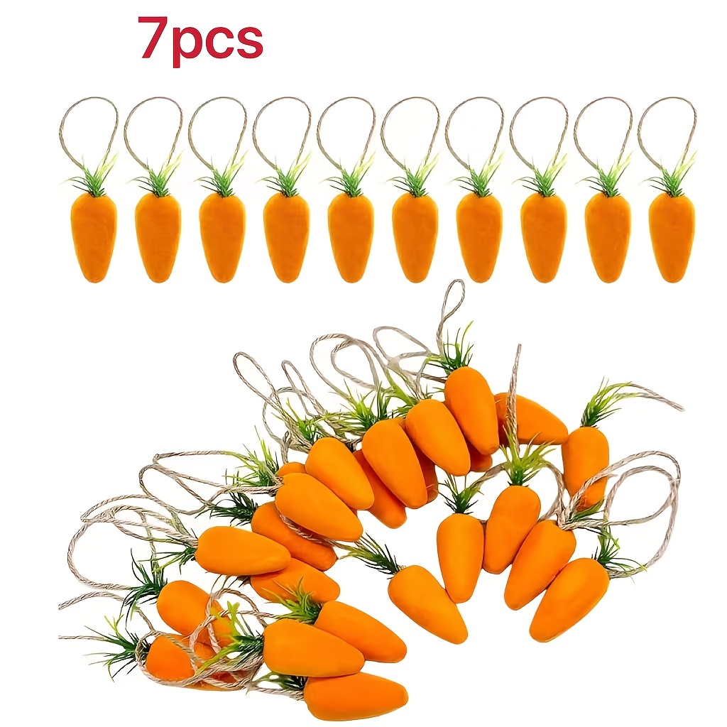 7pcs Plush Rabbit-themed Holiday Hanging Decoration Holiday Pendant Indoor And Outdoor Electricity-free Decoration Artifact, Very Suitable For Easter Gifts
