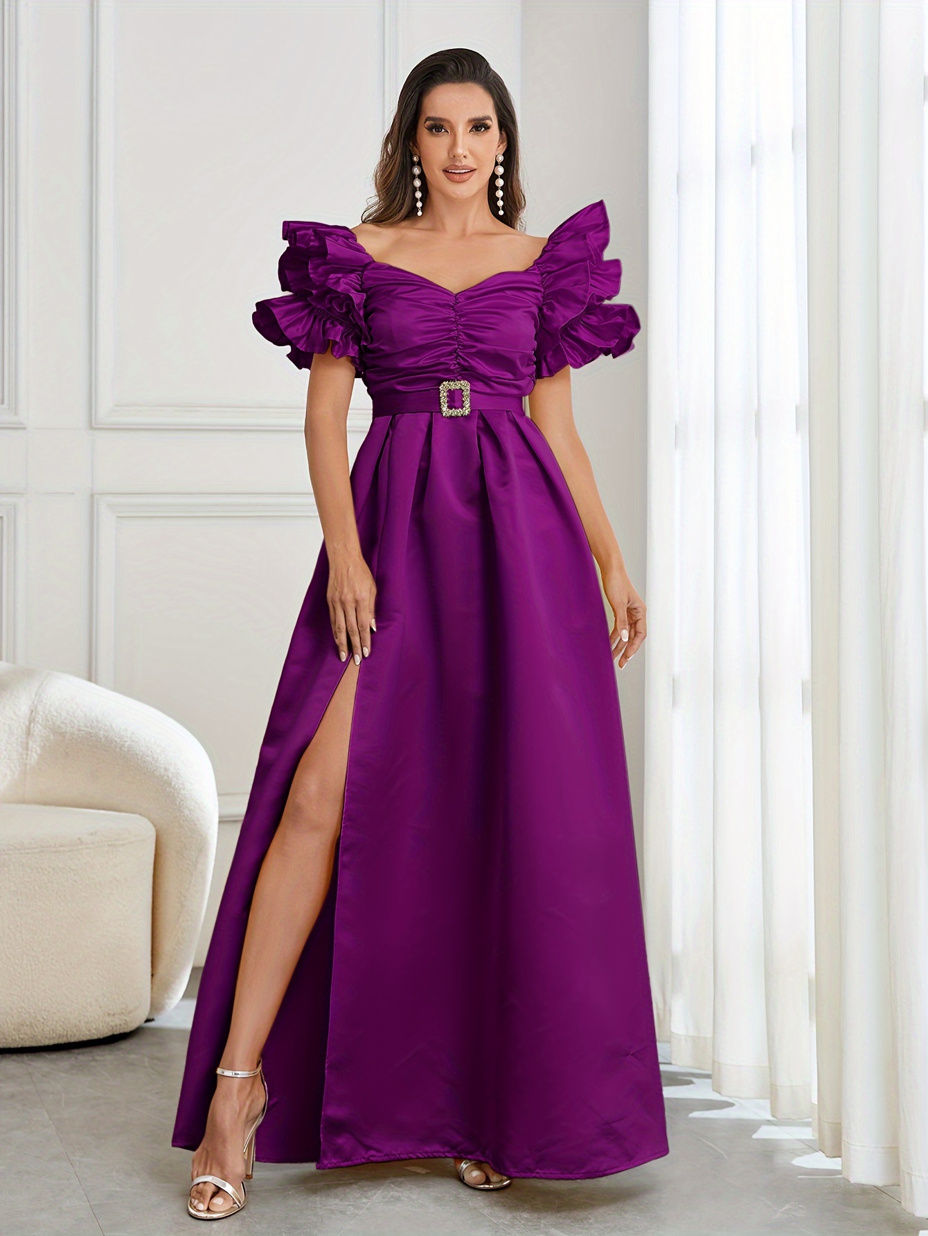 Purple Dresses Women - Temu