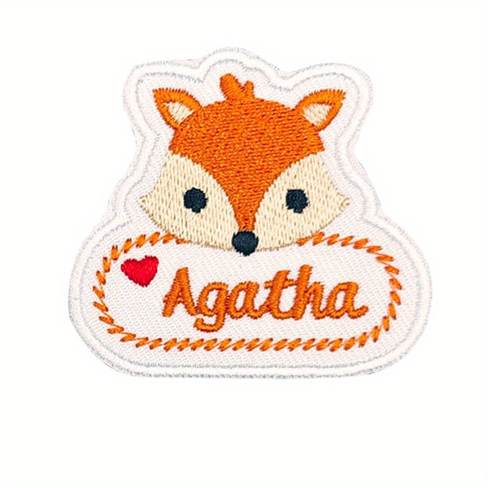 TEMU Custom Embroidered Name Patch Of A Cute Little Animal, For Hand-sewing Or Iron-on Application. Embroidered Backpack Patch, Clothing And Hat