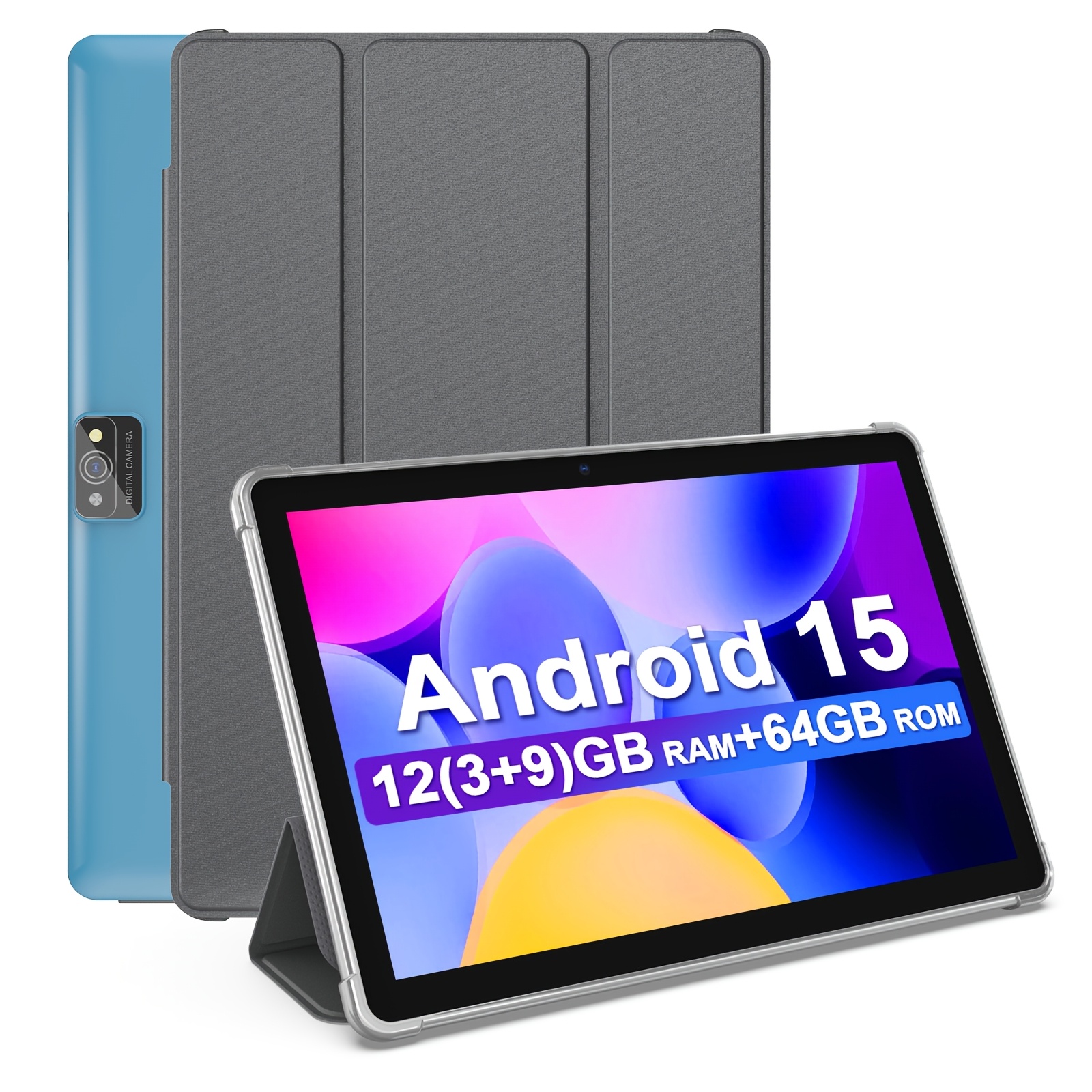    15 tablets 10 inch ips hd screen rk3562   core chip 12 3 9 gb   64gb 1tb storage wifi6 2mp 8mp dual cameras 6000mah large battery multi functional for students office entertainment tablet with case